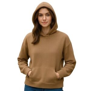 Abercrombie & Fitch Oversized Essential Hoodie - Beige/Tan - Size XL Mint